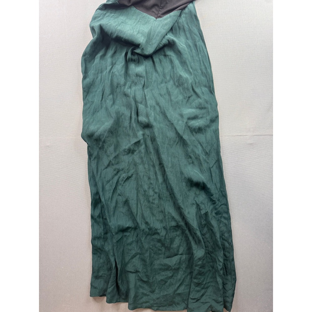 Forever 21 Womens Colorblock Sleeveless Midi Dress Green Black Mesh Top Small - Picture 2 of 8
